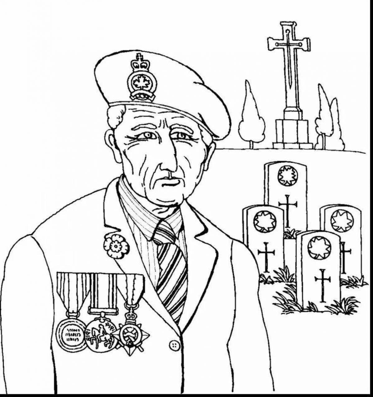Coloring book brave heroes of the second world war