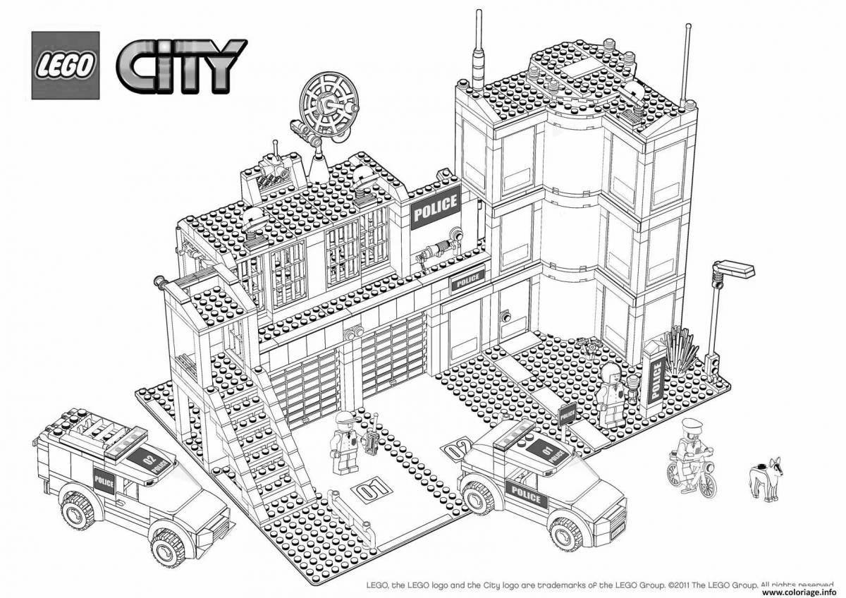 Lego Cop Crazy Coloring Pages