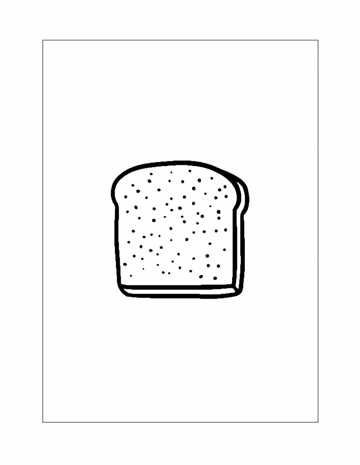 Sponge coloring slice of bread
