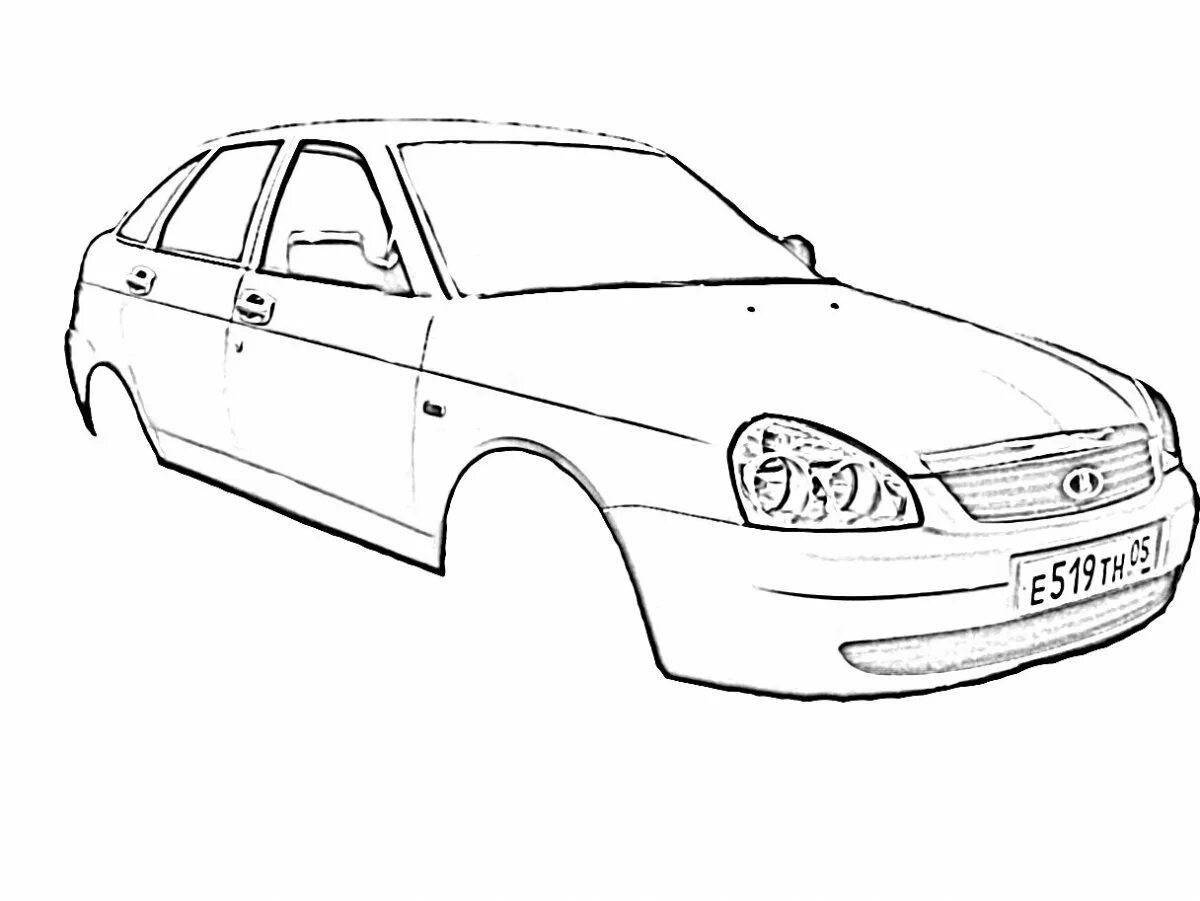 Amazing opera cars coloring page