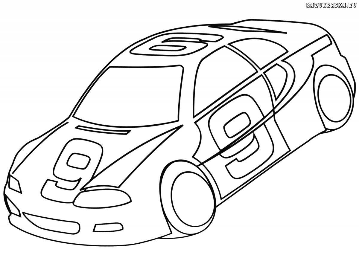 Dazzling opera cars coloring page