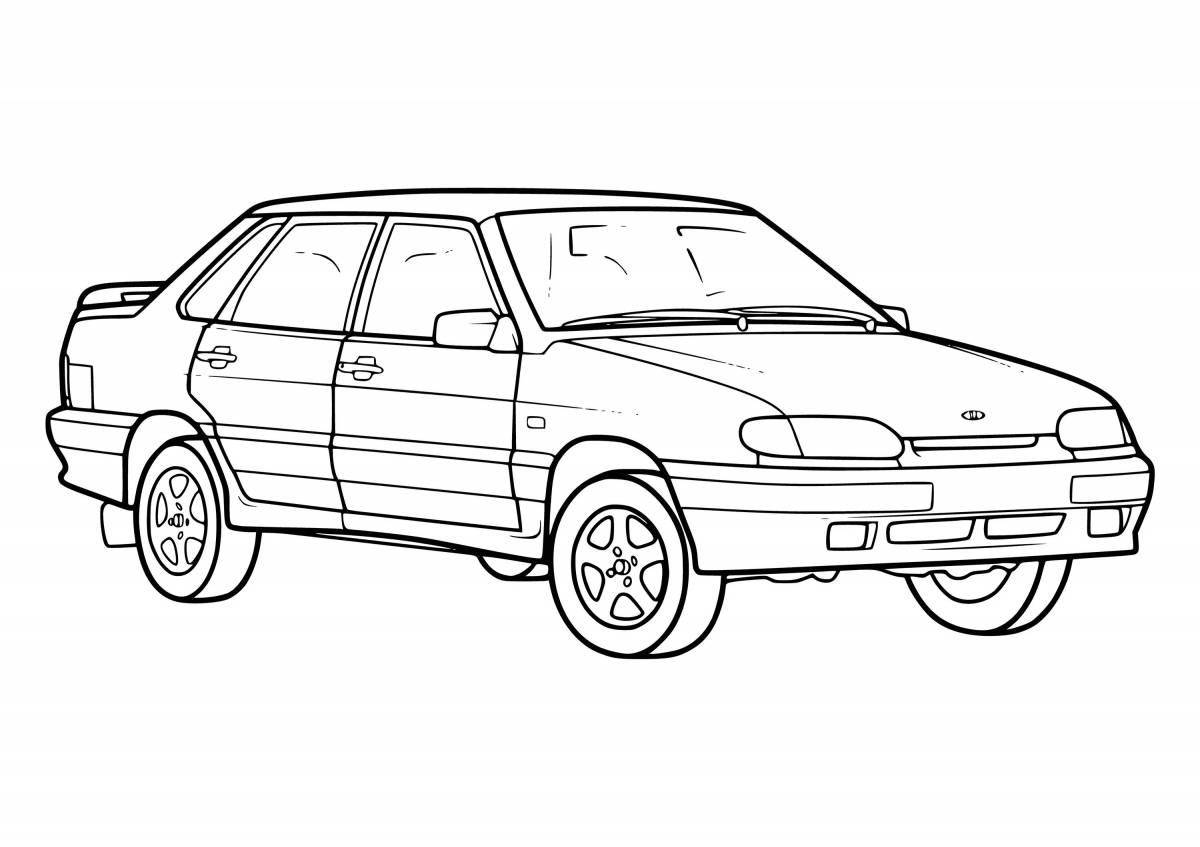 Glamourous opera cars coloring page