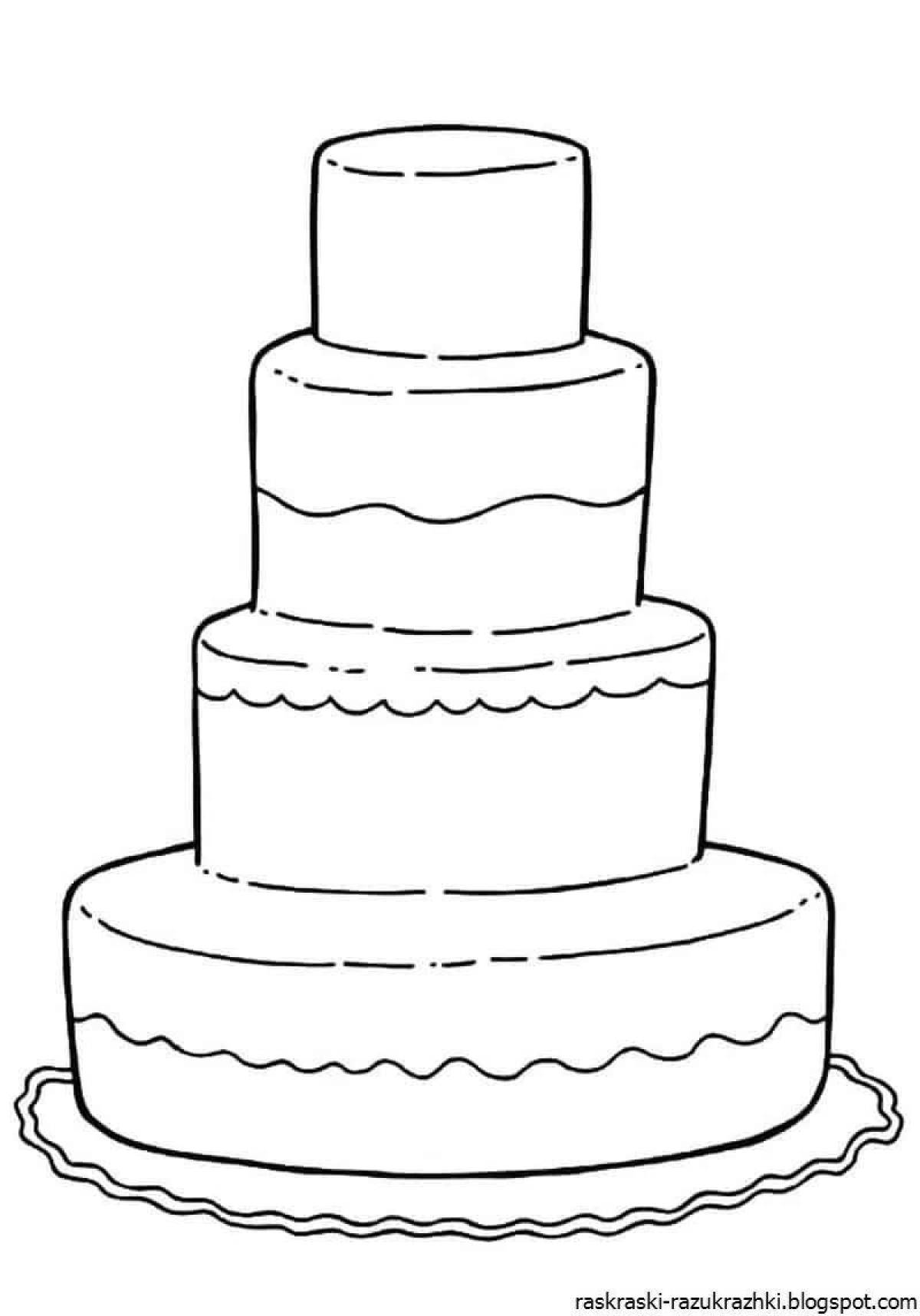 Gorgeous cake coloring book