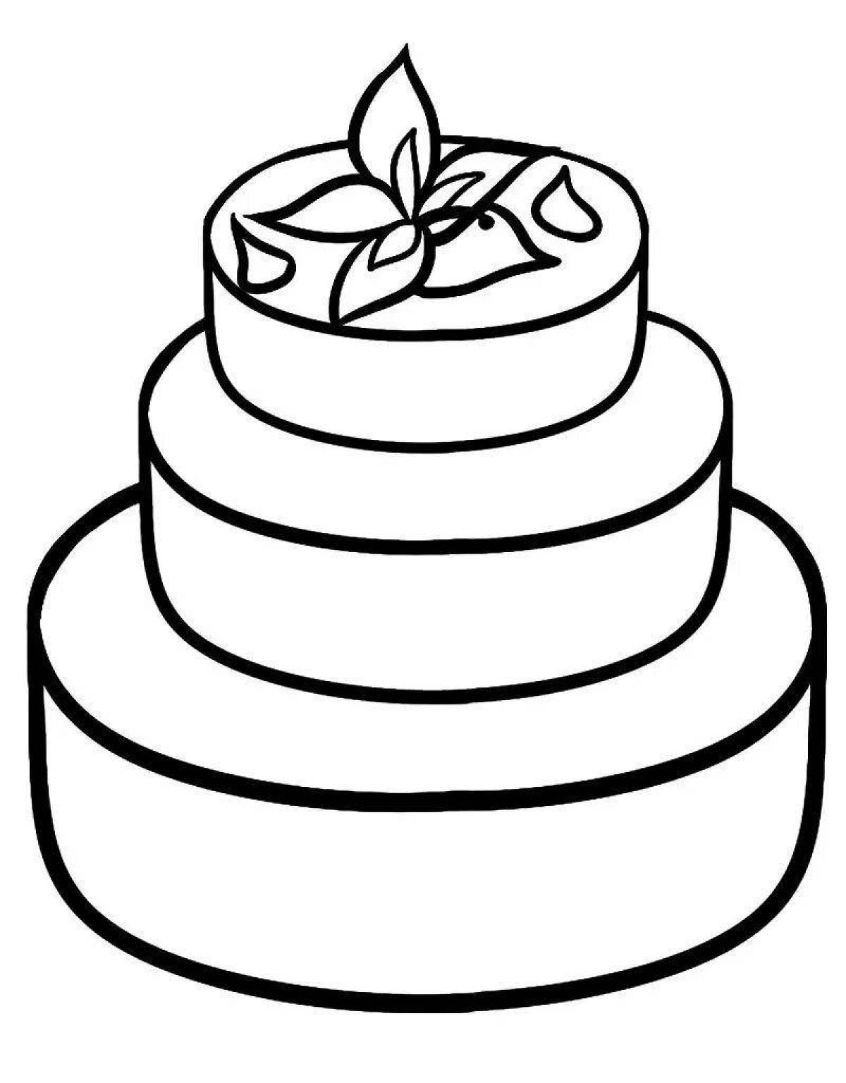 Fabulous cake coloring page