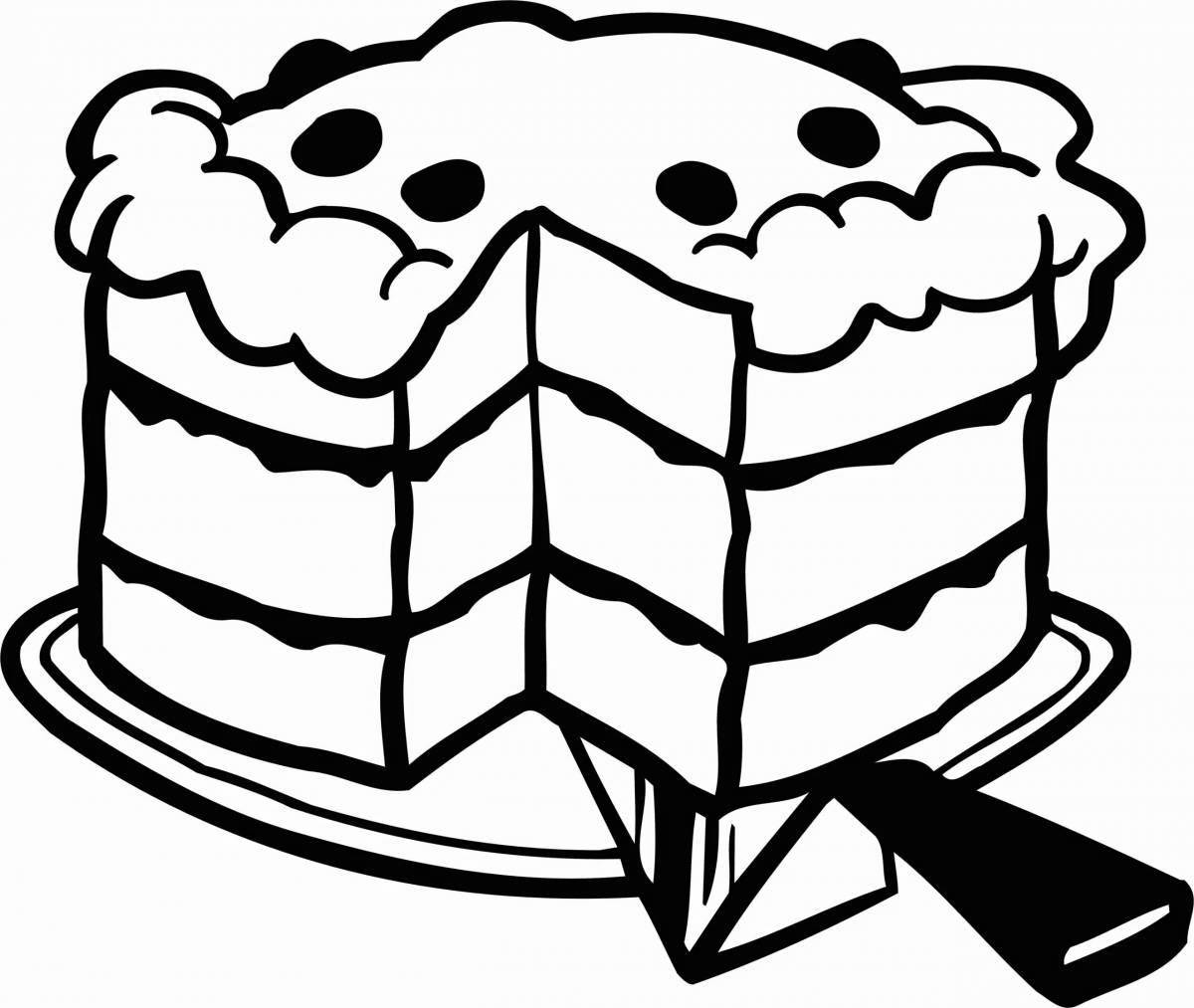 Decorative cake drawing page