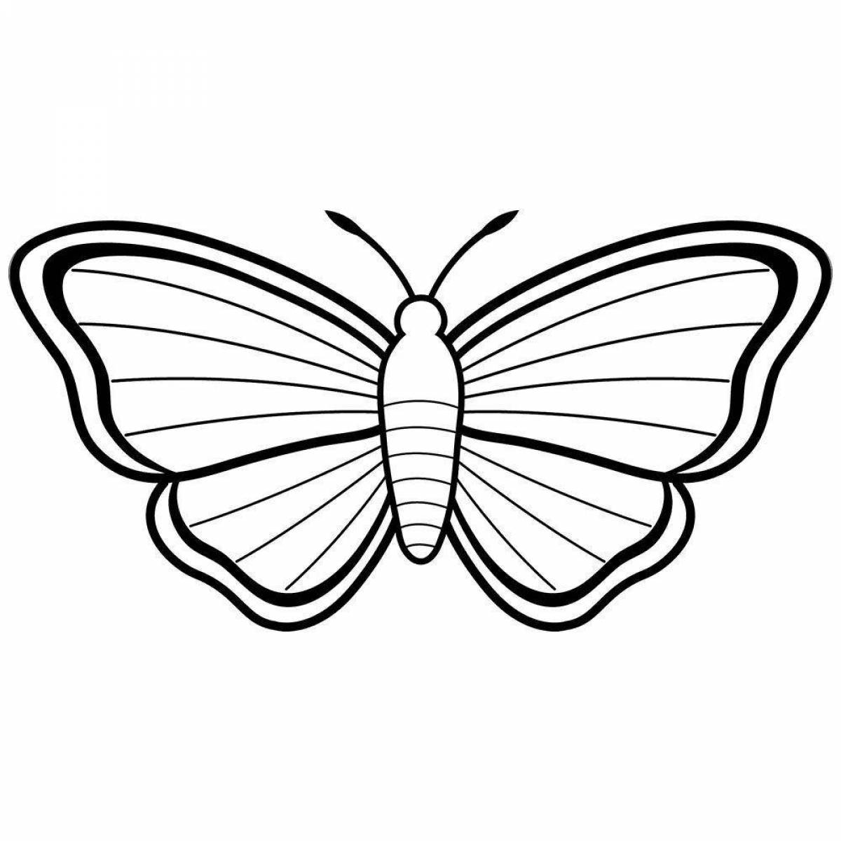 Сияющая раскраска крылья бабочки