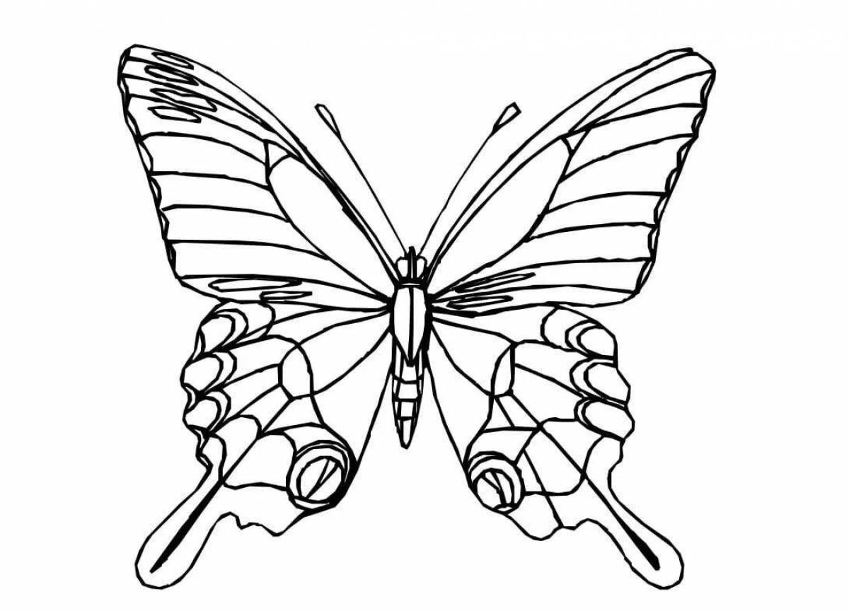 Изысканная раскраска крылья бабочки