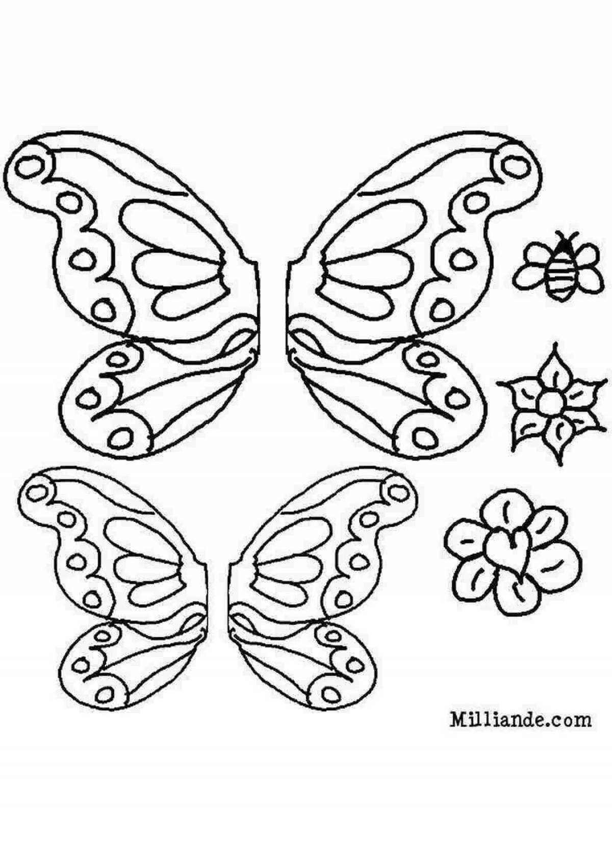 Awesome butterfly wings coloring book