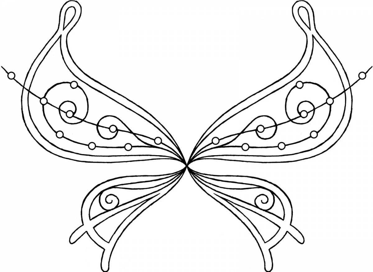Буйная раскраска крылья бабочки