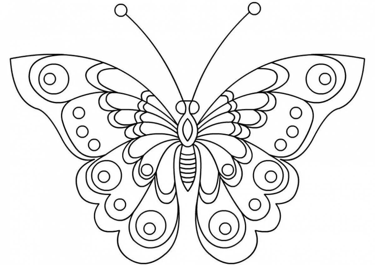 Glitter coloring pages butterfly wings