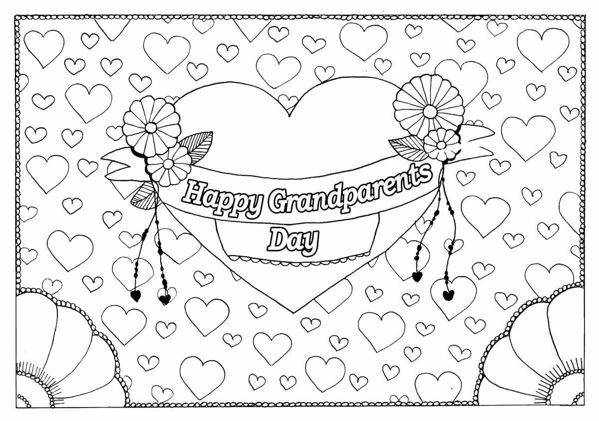 Creative coloring as a gift for grandma