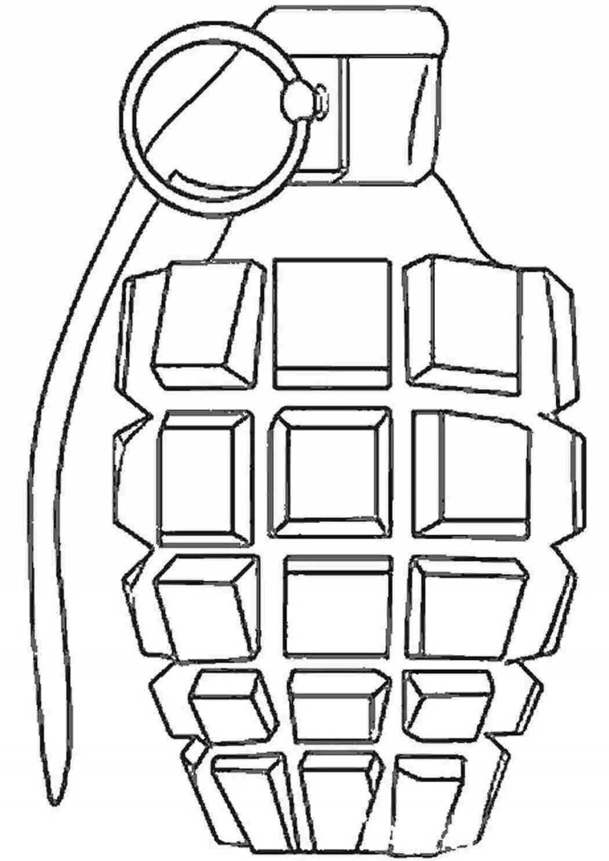 Large military weapon coloring page