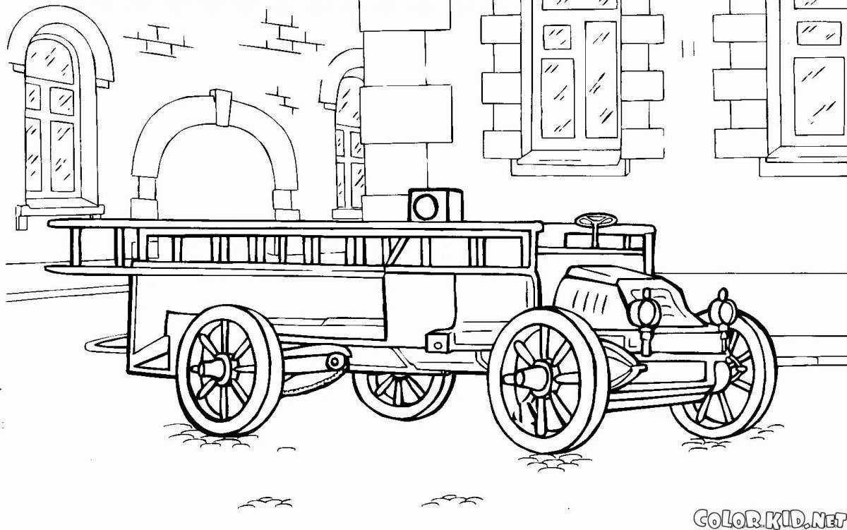 Coloring page fascinating vintage cars