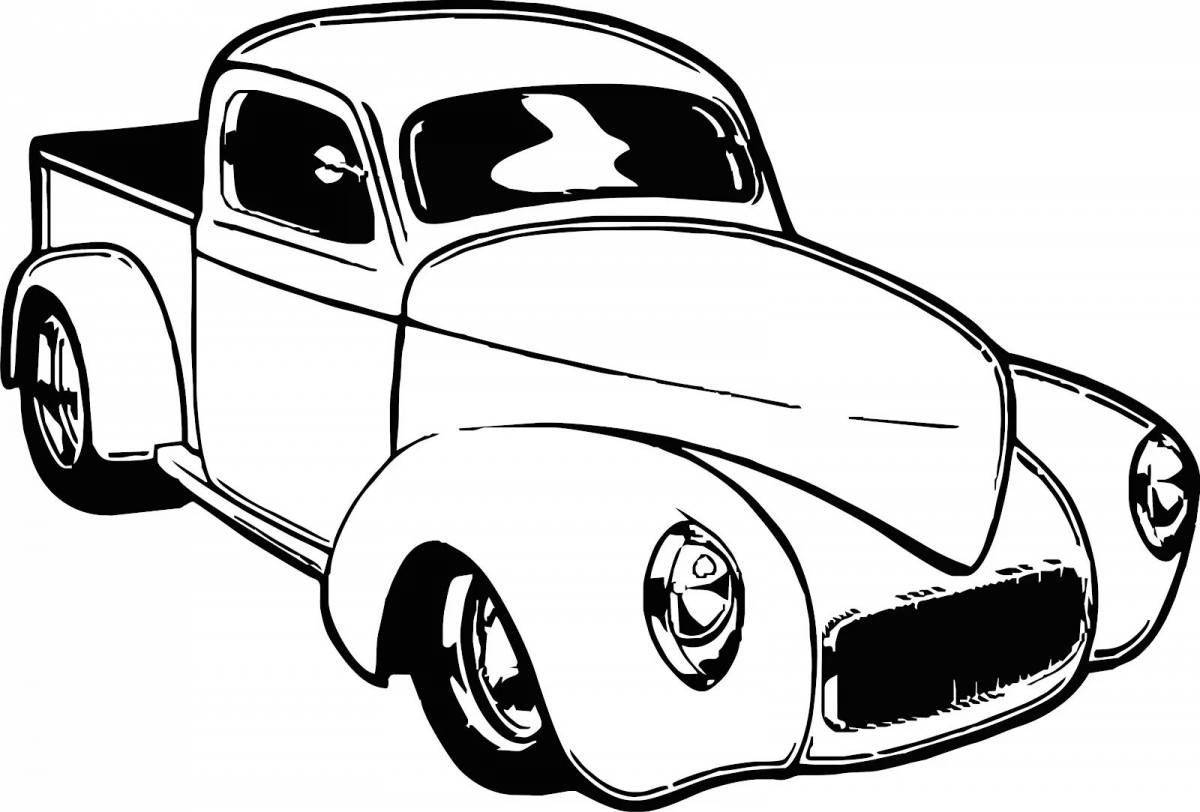 Gorgeous vintage cars coloring book