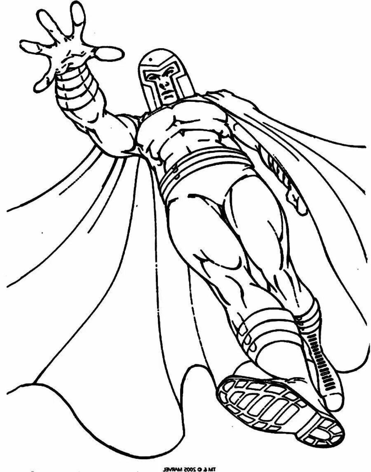 Bold supervillain coloring pages