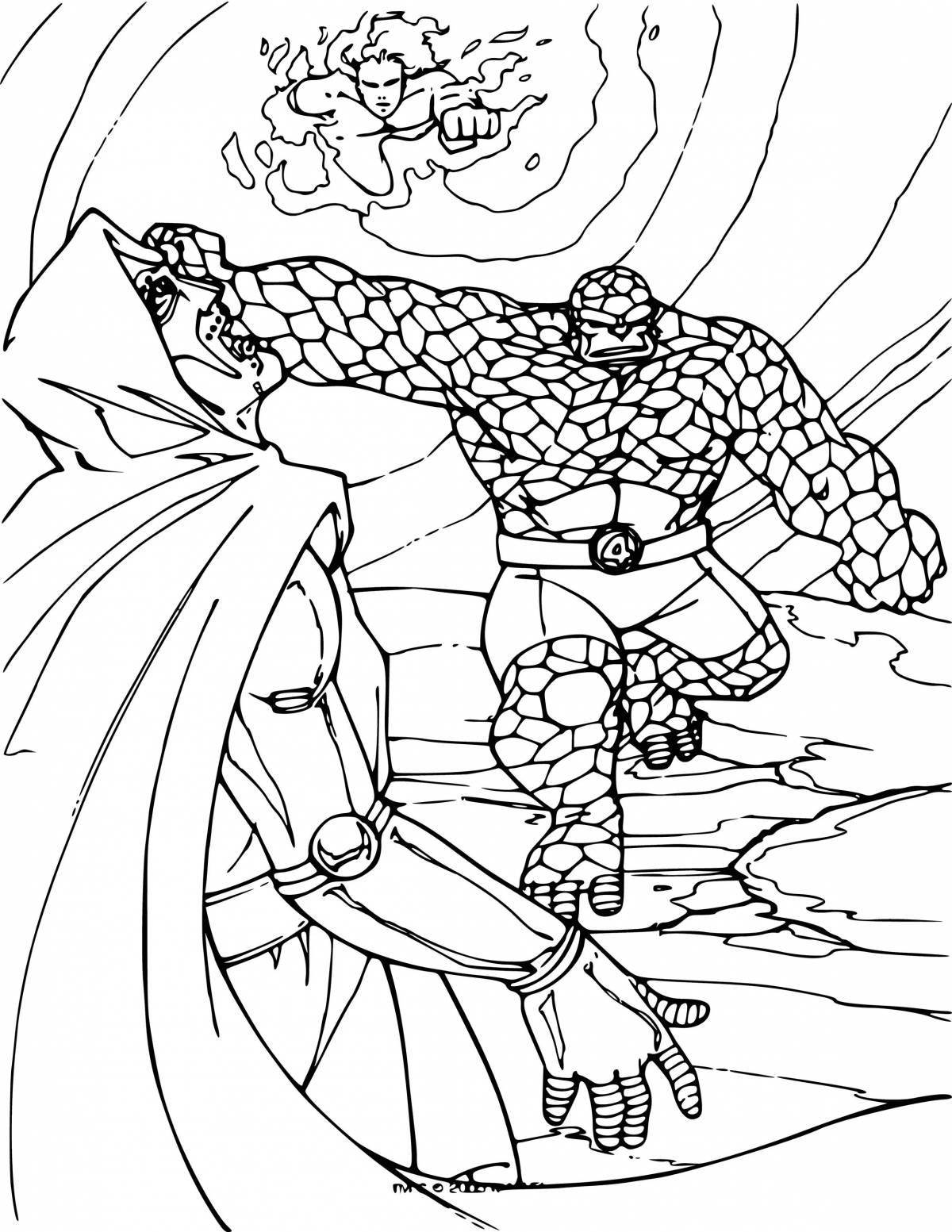 Terrifying supervillain coloring pages