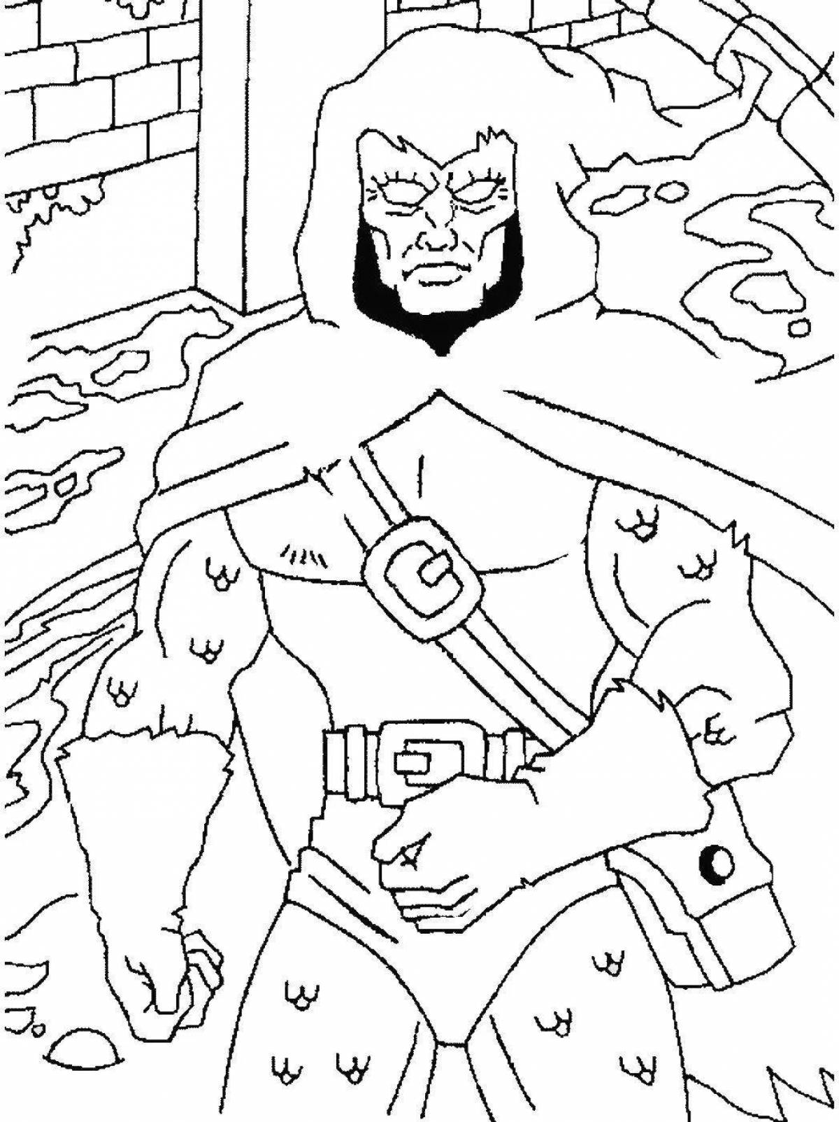 Sneaky supervillain coloring pages