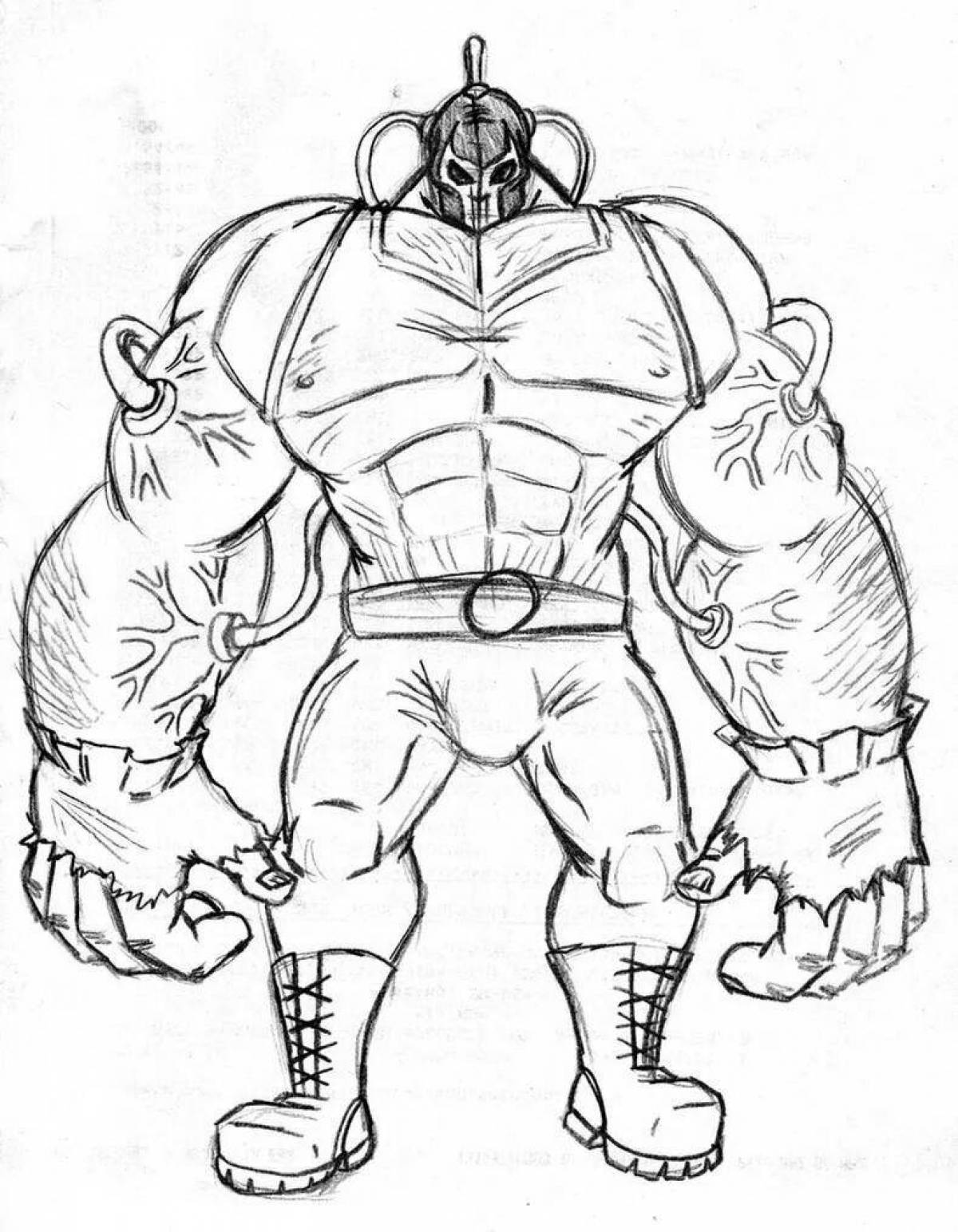 Violent supervillain coloring pages