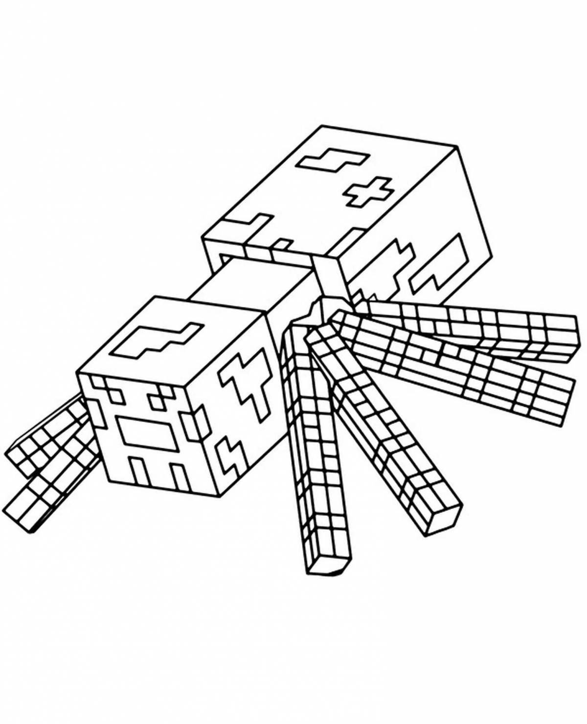 Creative minecraft things coloring page