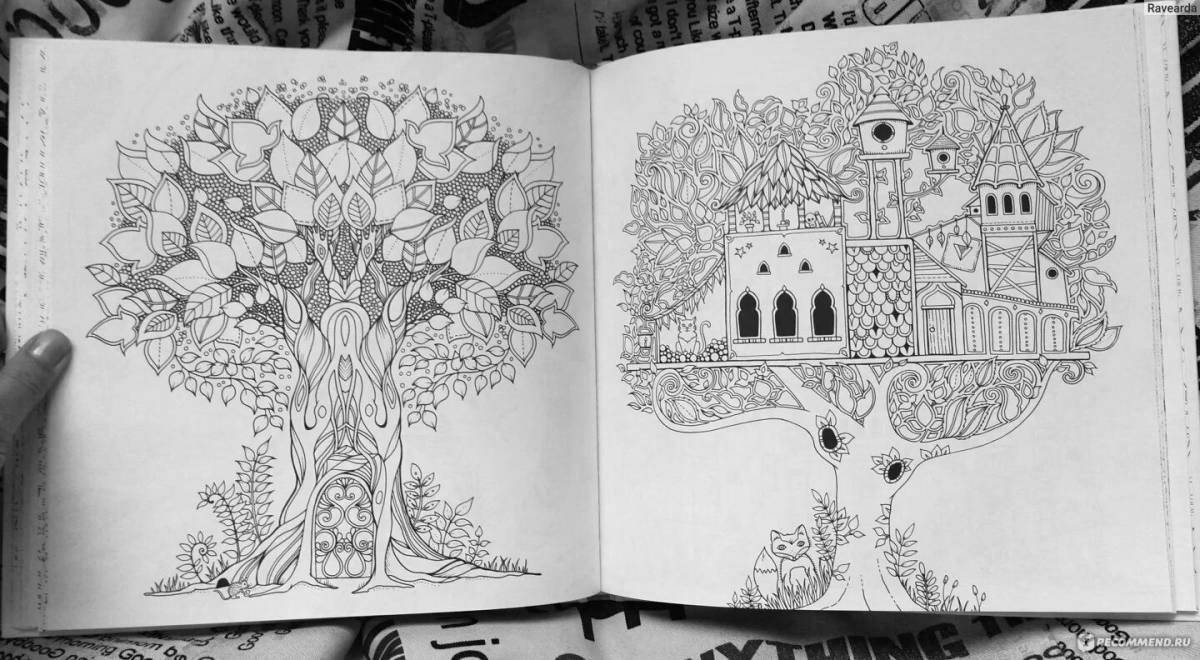 Wonderful forest coloring book