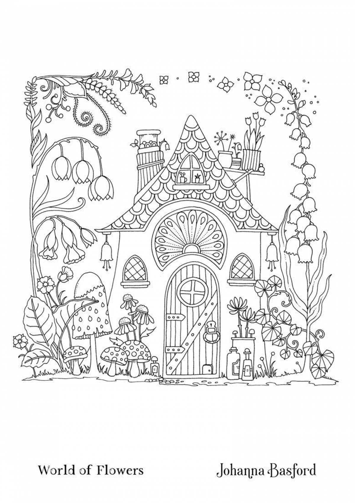 Coloring book inviting forest