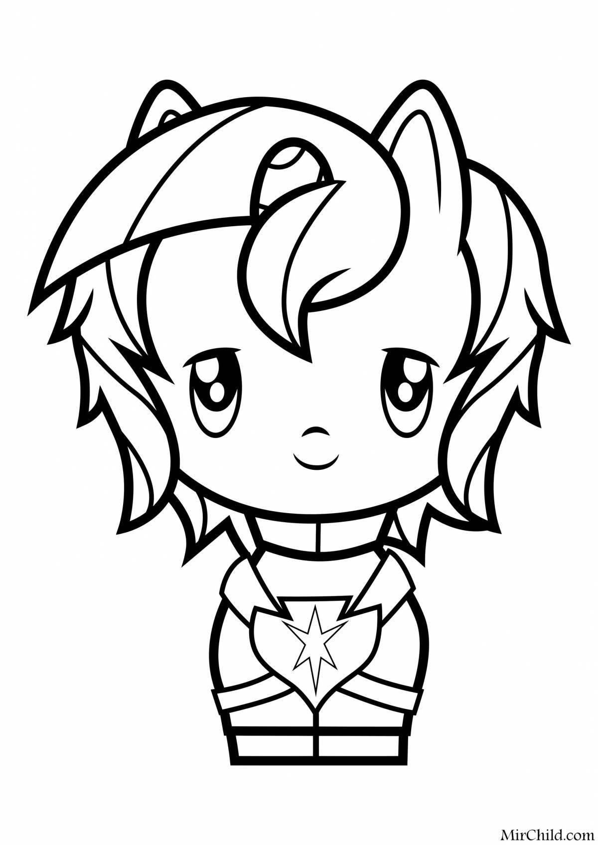 Playful pony cutie coloring page