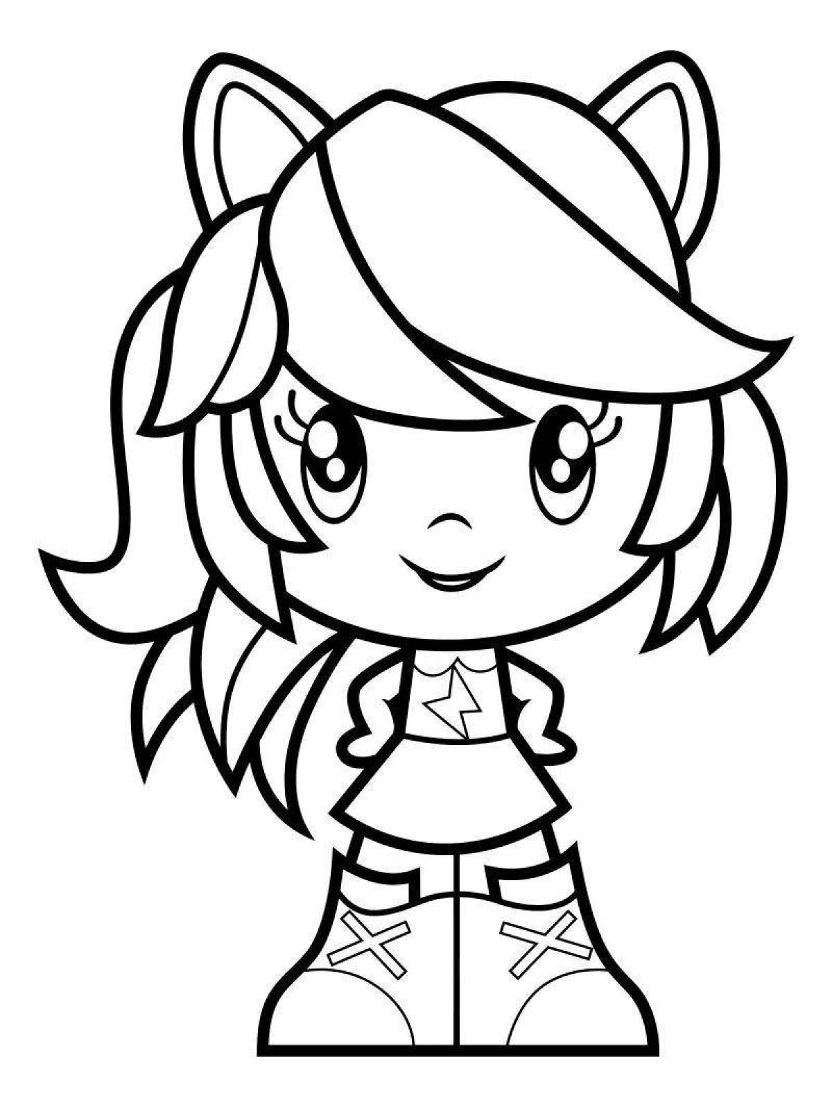 Cute pony coloring page