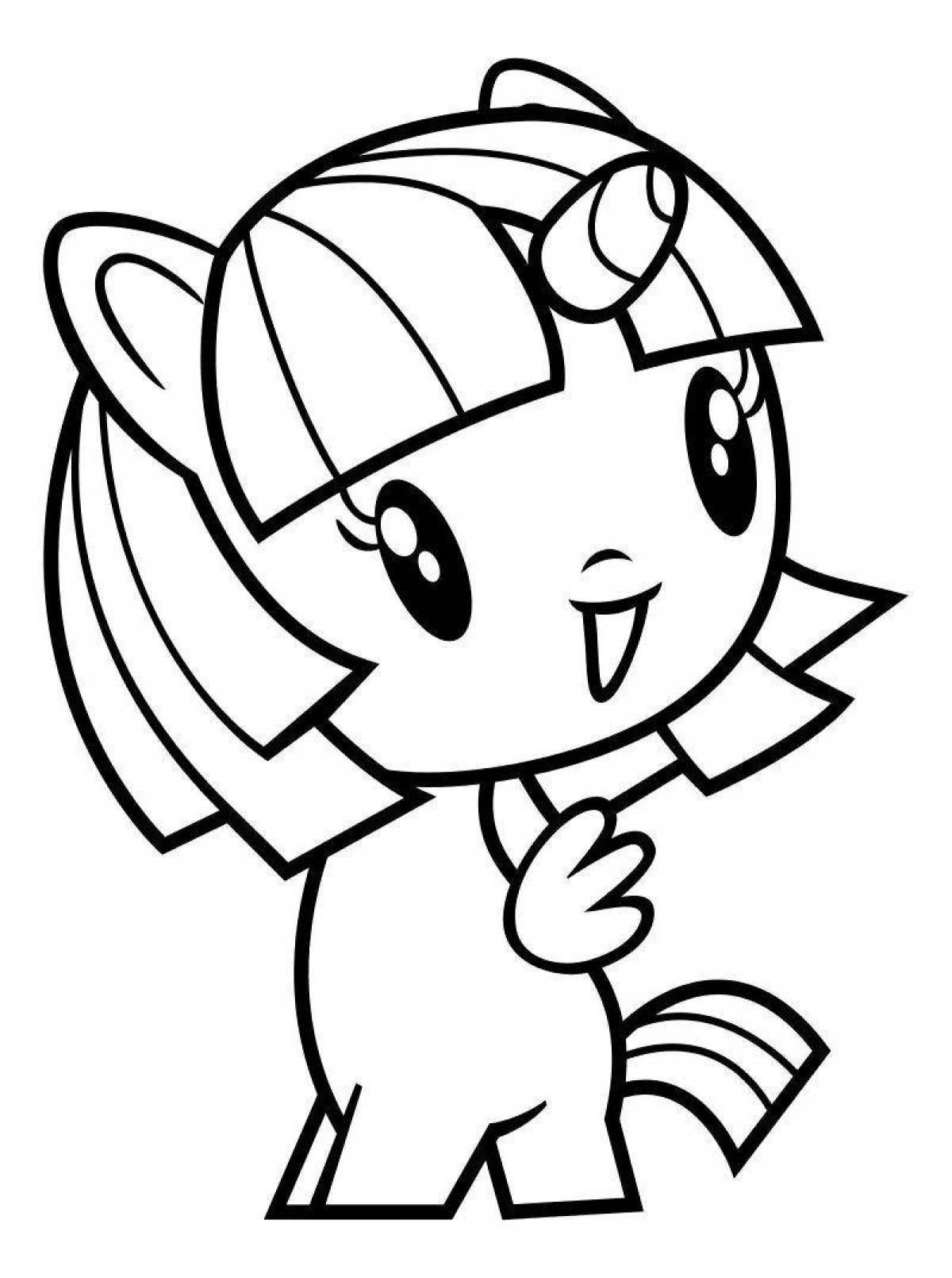 Coloring page for cute pony