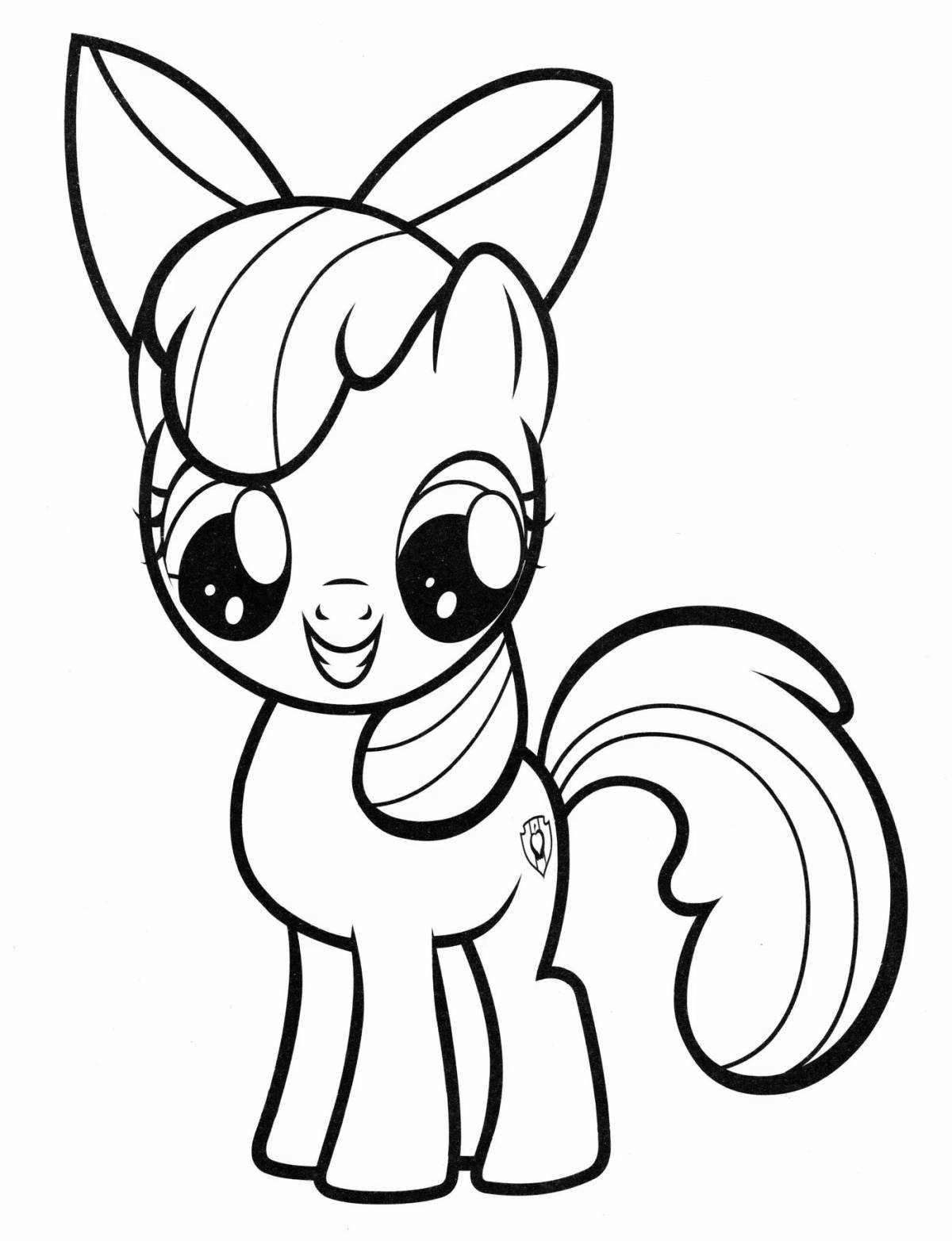 Coloring cute pony cuties