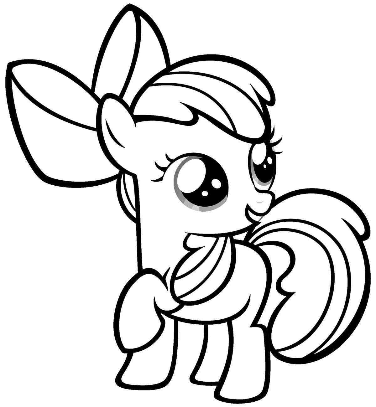 Crazy cute pony coloring pages