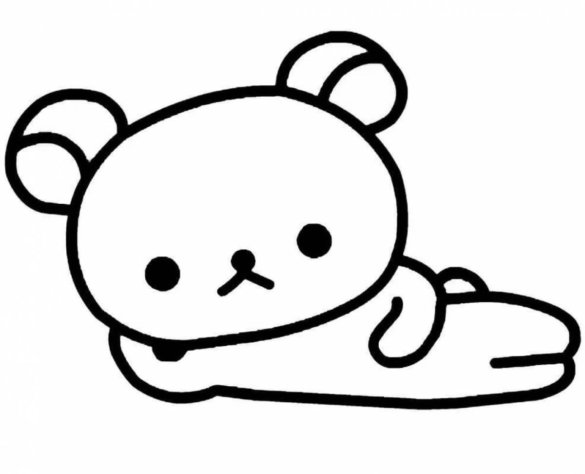 Cute and hugging teddy bear coloring book