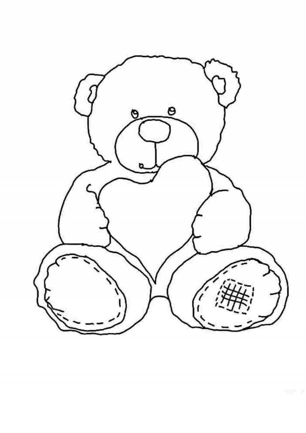Colorful and cozy teddy bear coloring book