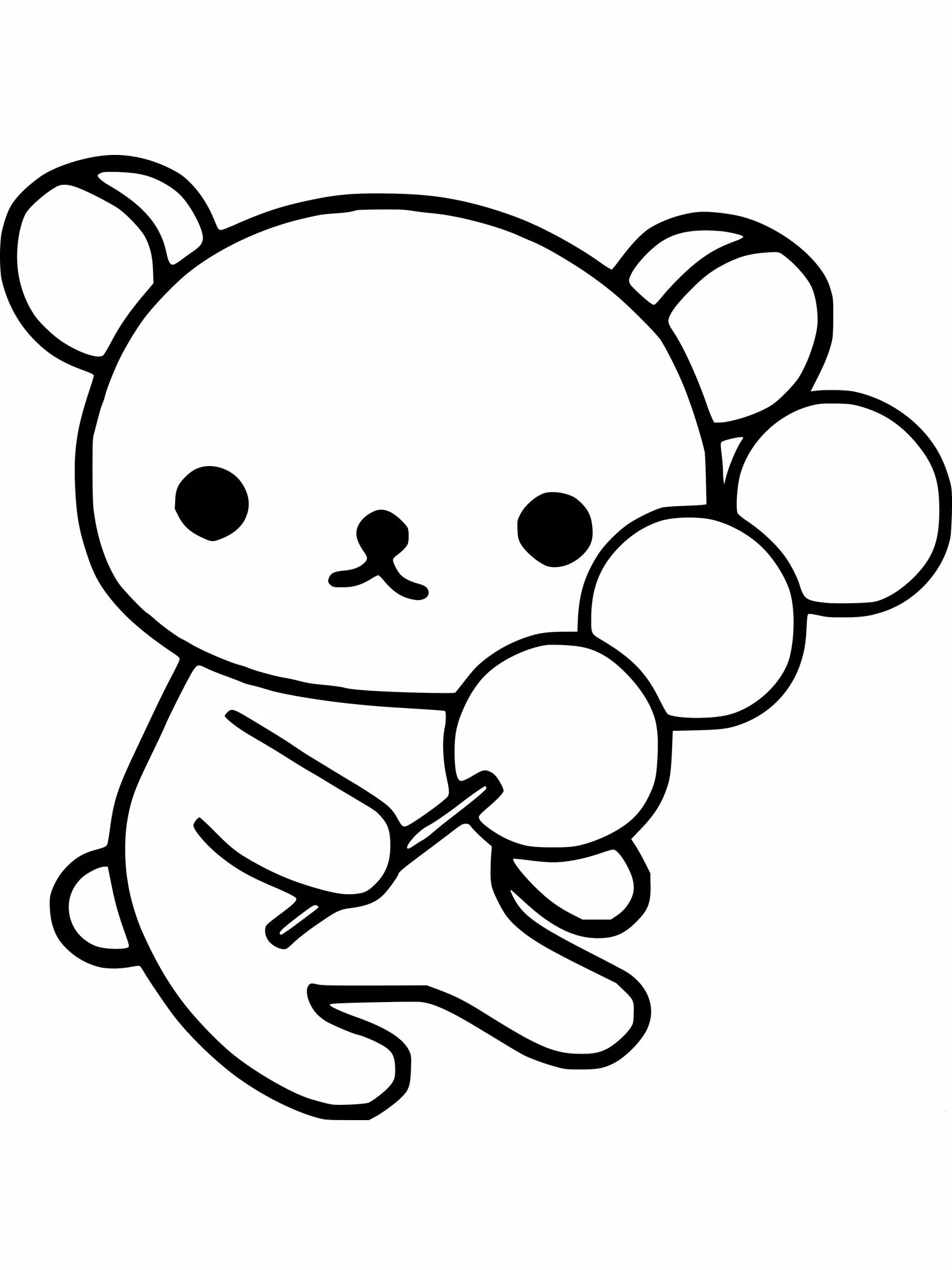 Colorful and adorable teddy bear coloring book