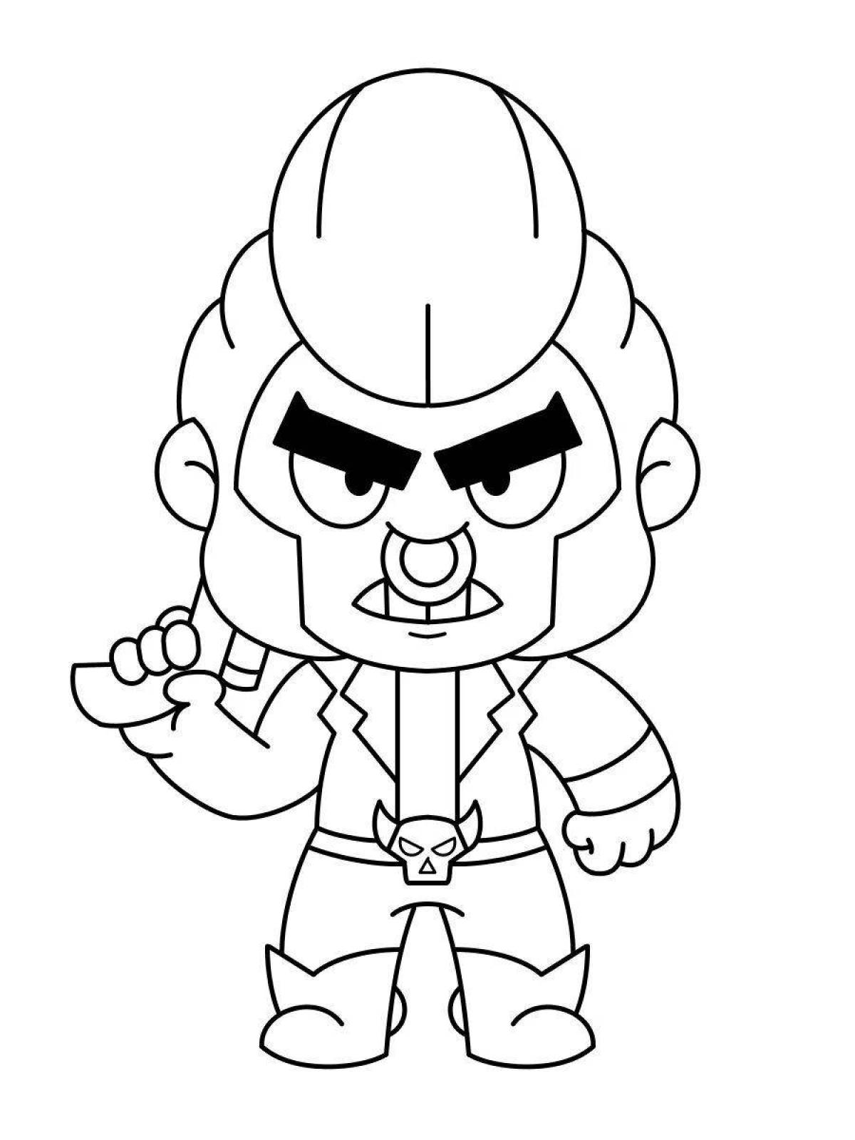 Brawler dynamic icons coloring page