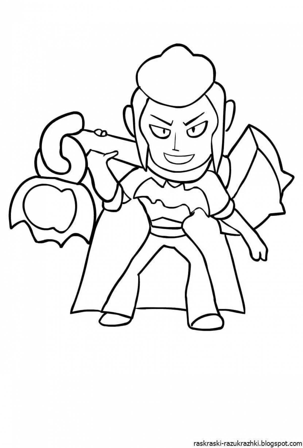 Awesome fighter icons coloring page
