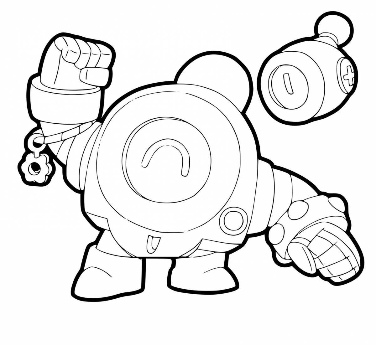 Amazing Fighter Icons Coloring Page