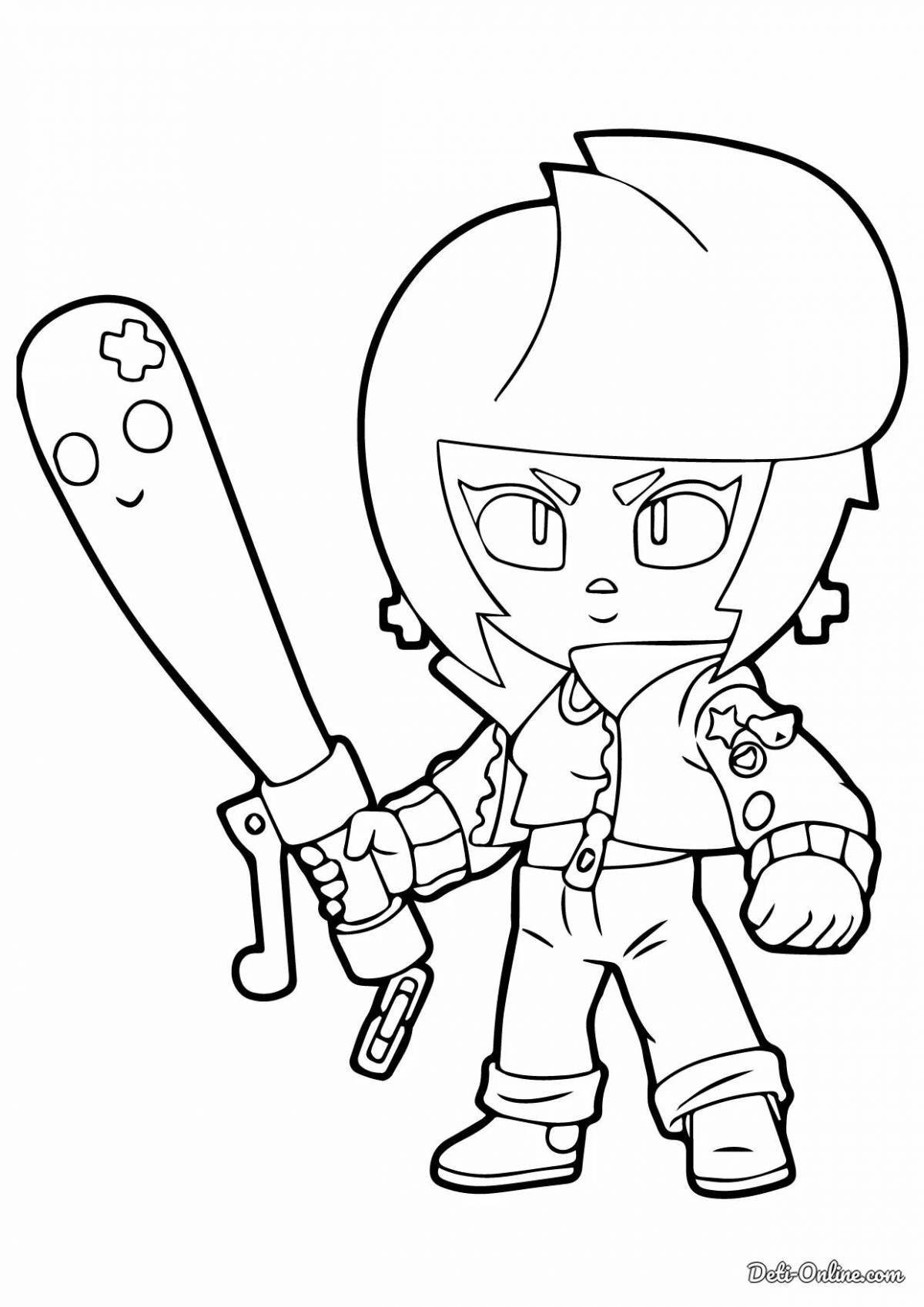 Coloring page awesome brawler icons