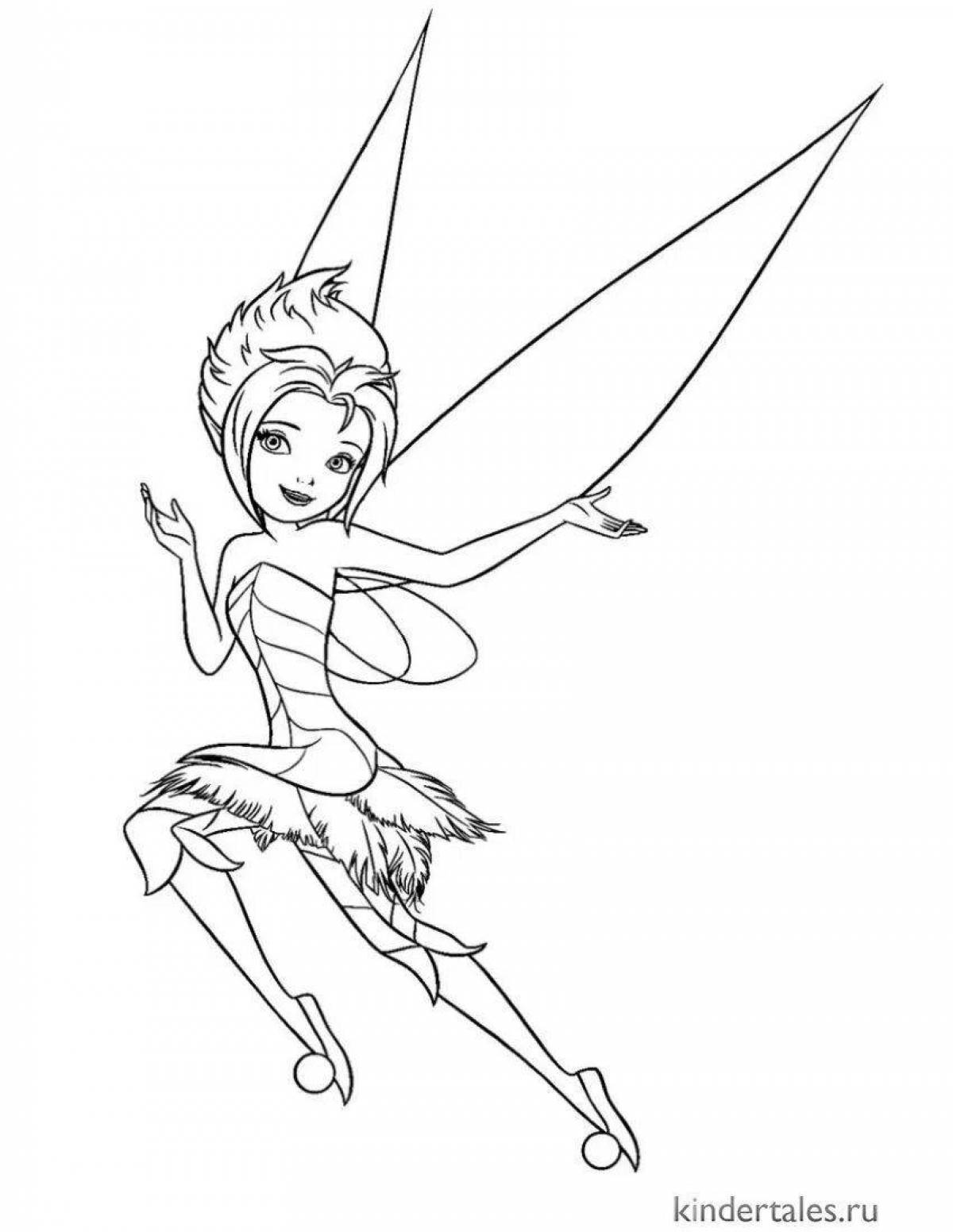 Coloring page glorious winter fairy