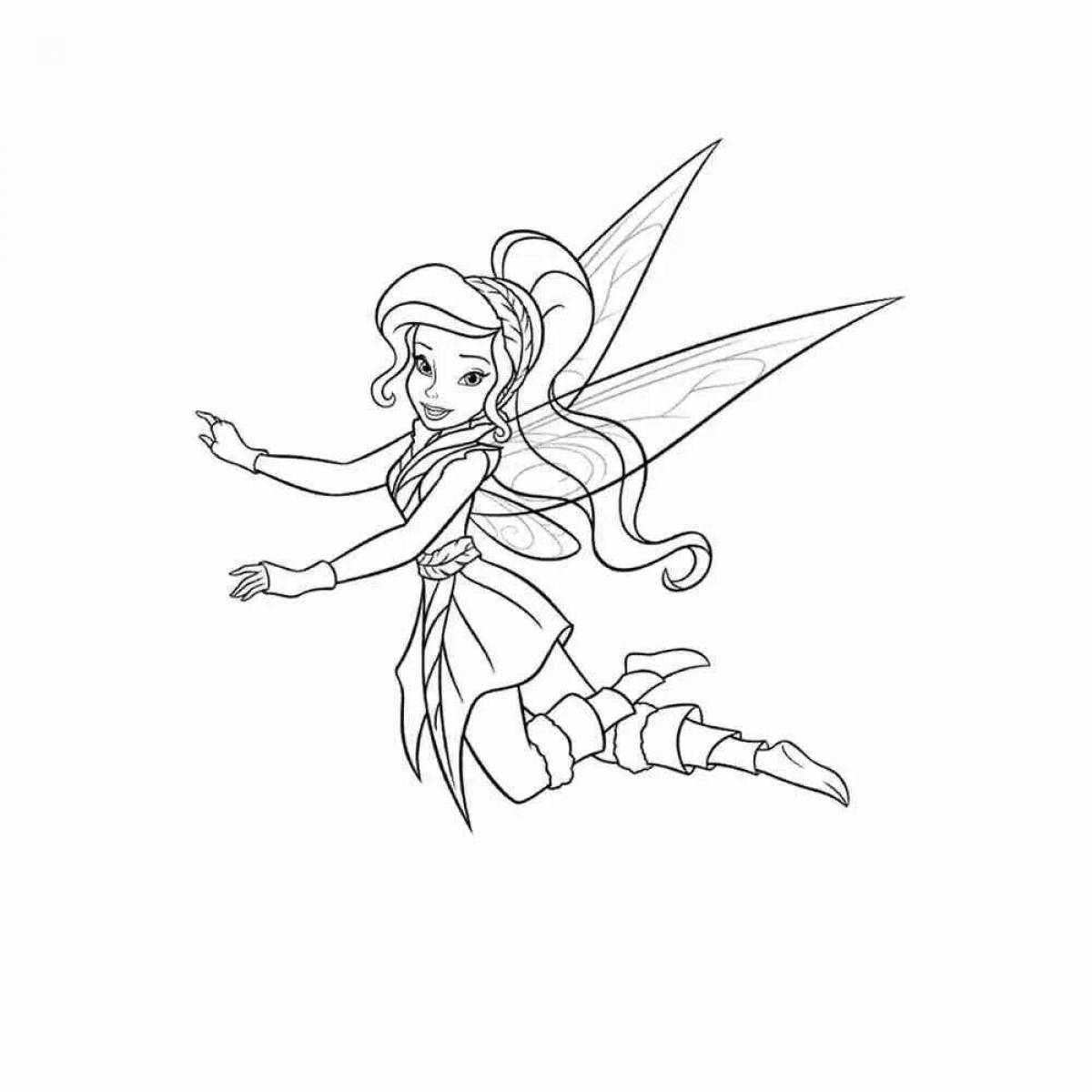 Photo Exquisite winter fairy coloring book