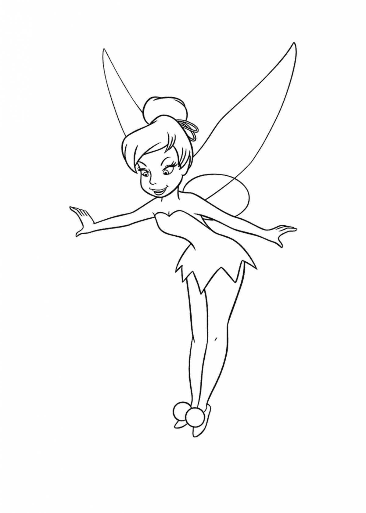 Coloring page beautiful winter fairy
