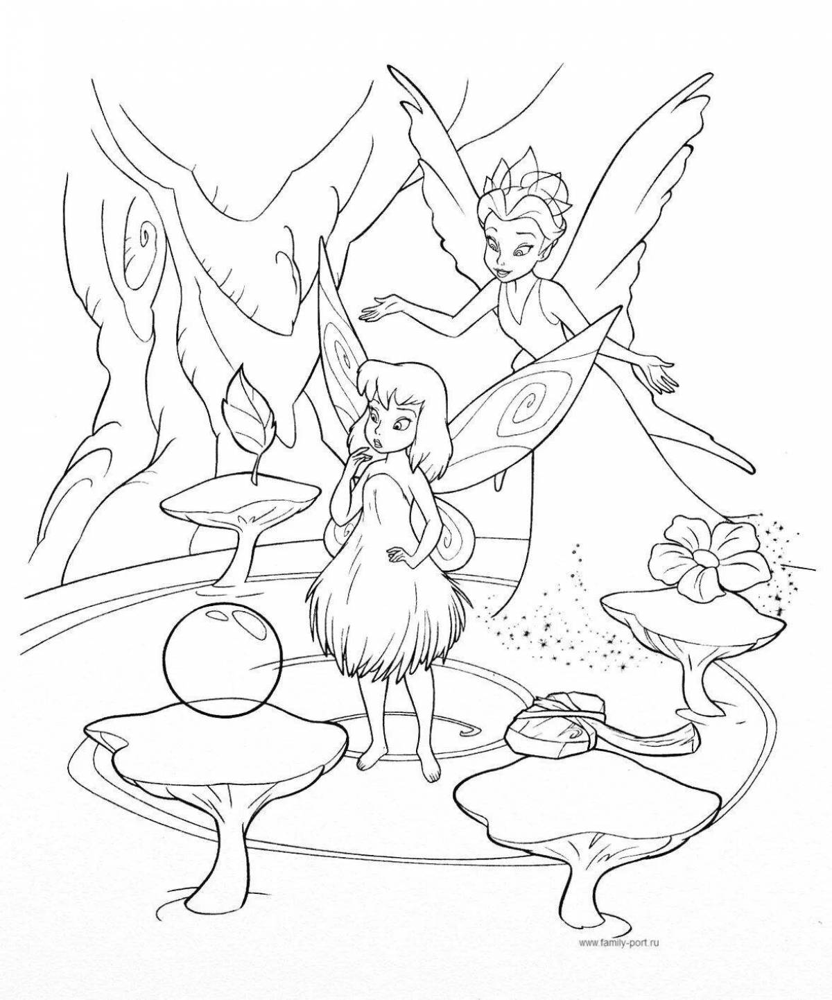 Blooming winter fairy coloring book