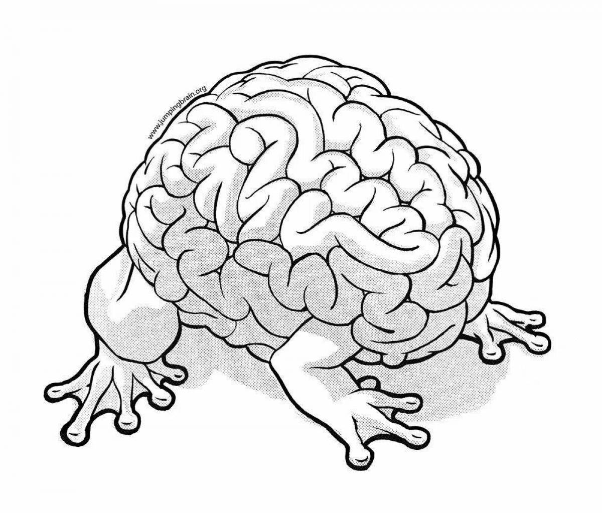 Bright brain coloring page