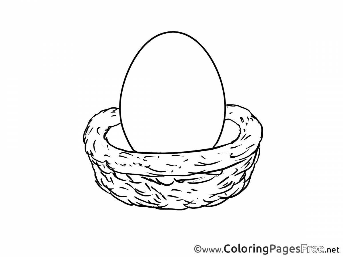 Colorful chicken eggs coloring page