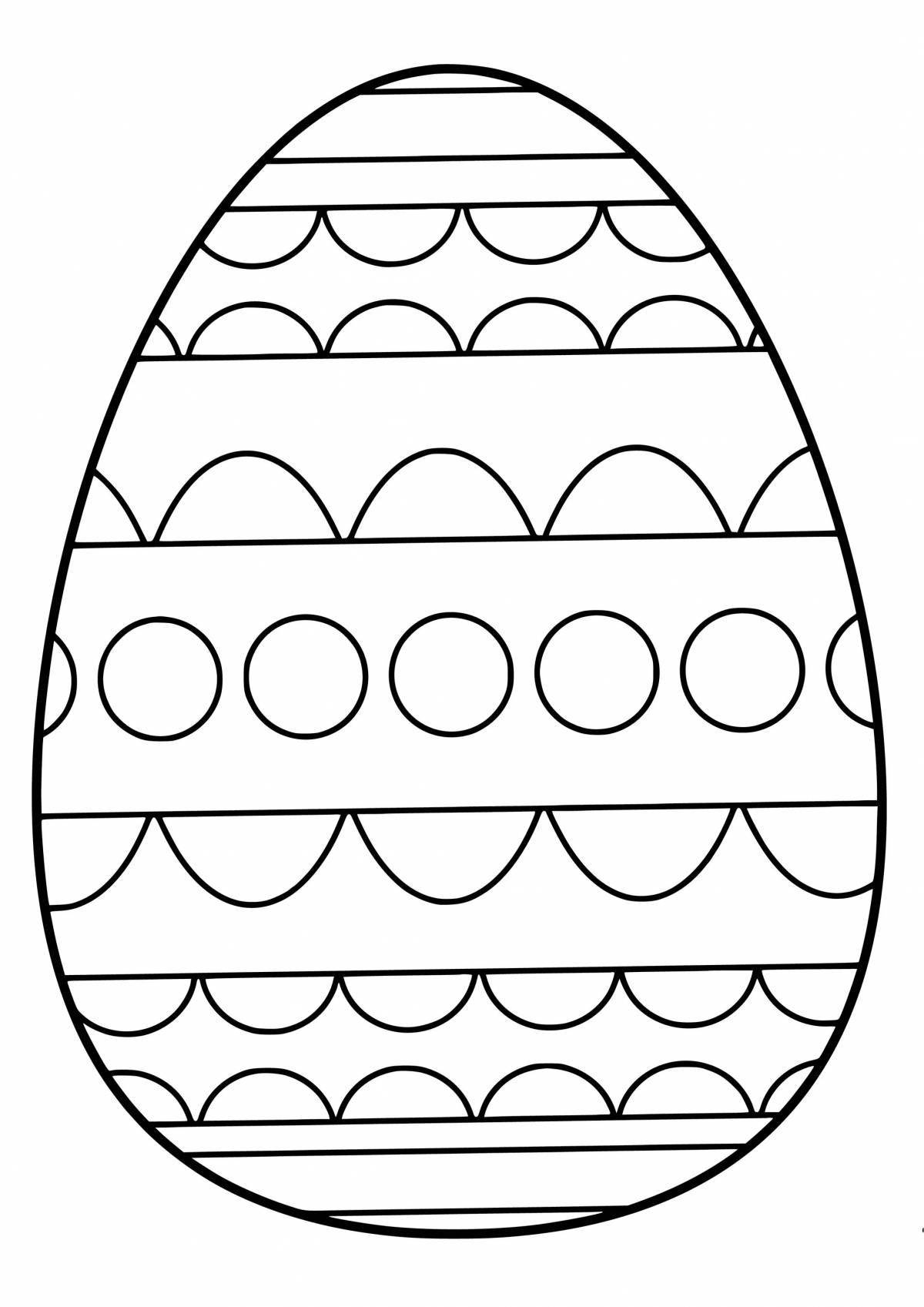 Fun chicken egg coloring page