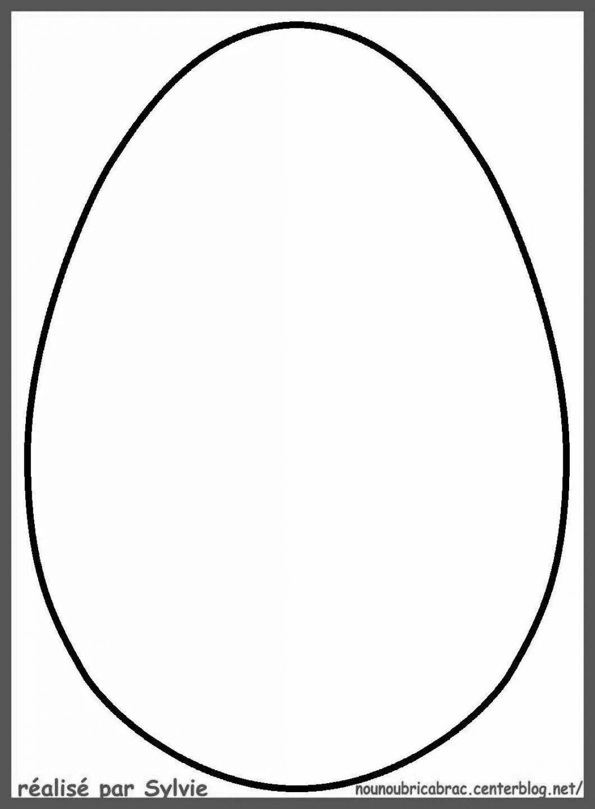 Анимированная страница раскраски куриных яиц