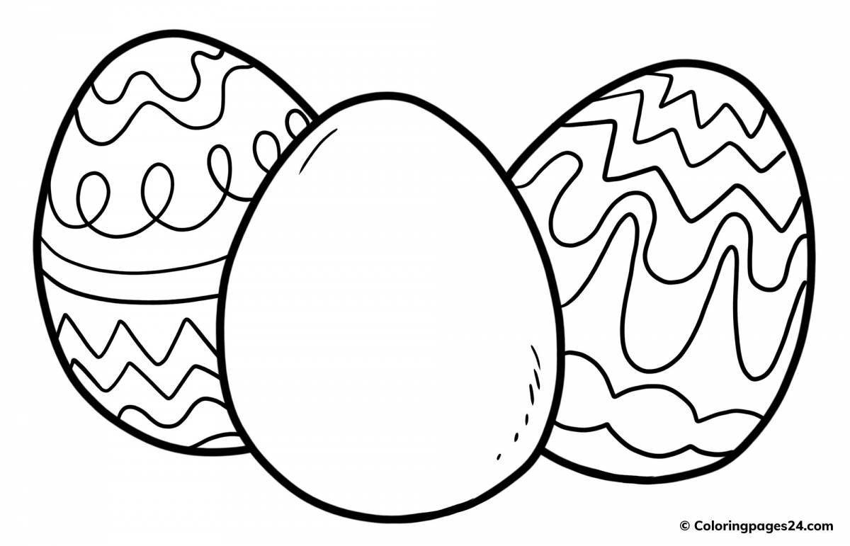 Очаровательная страница раскраски куриных яиц
