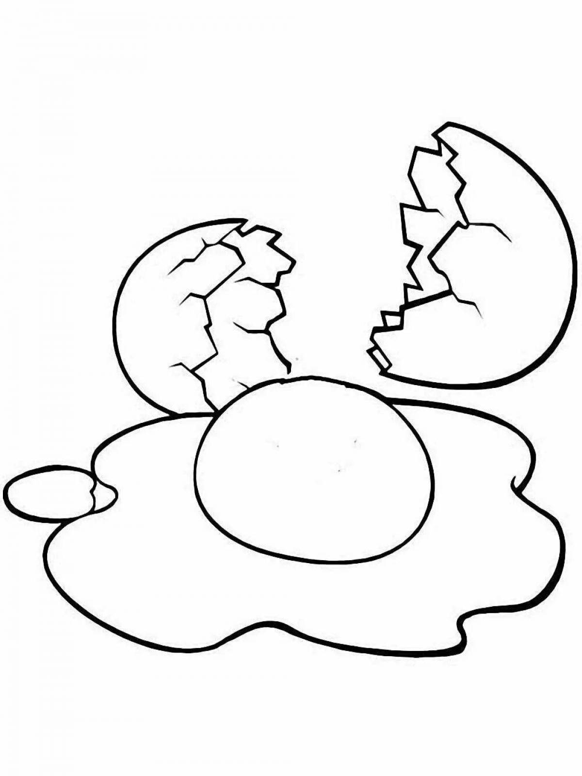 Glowing chicken eggs coloring page