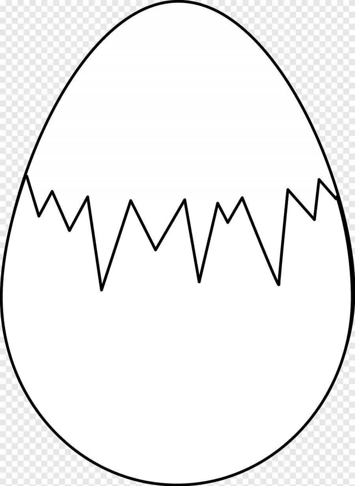 Раскраска сияющее куриное яйцо