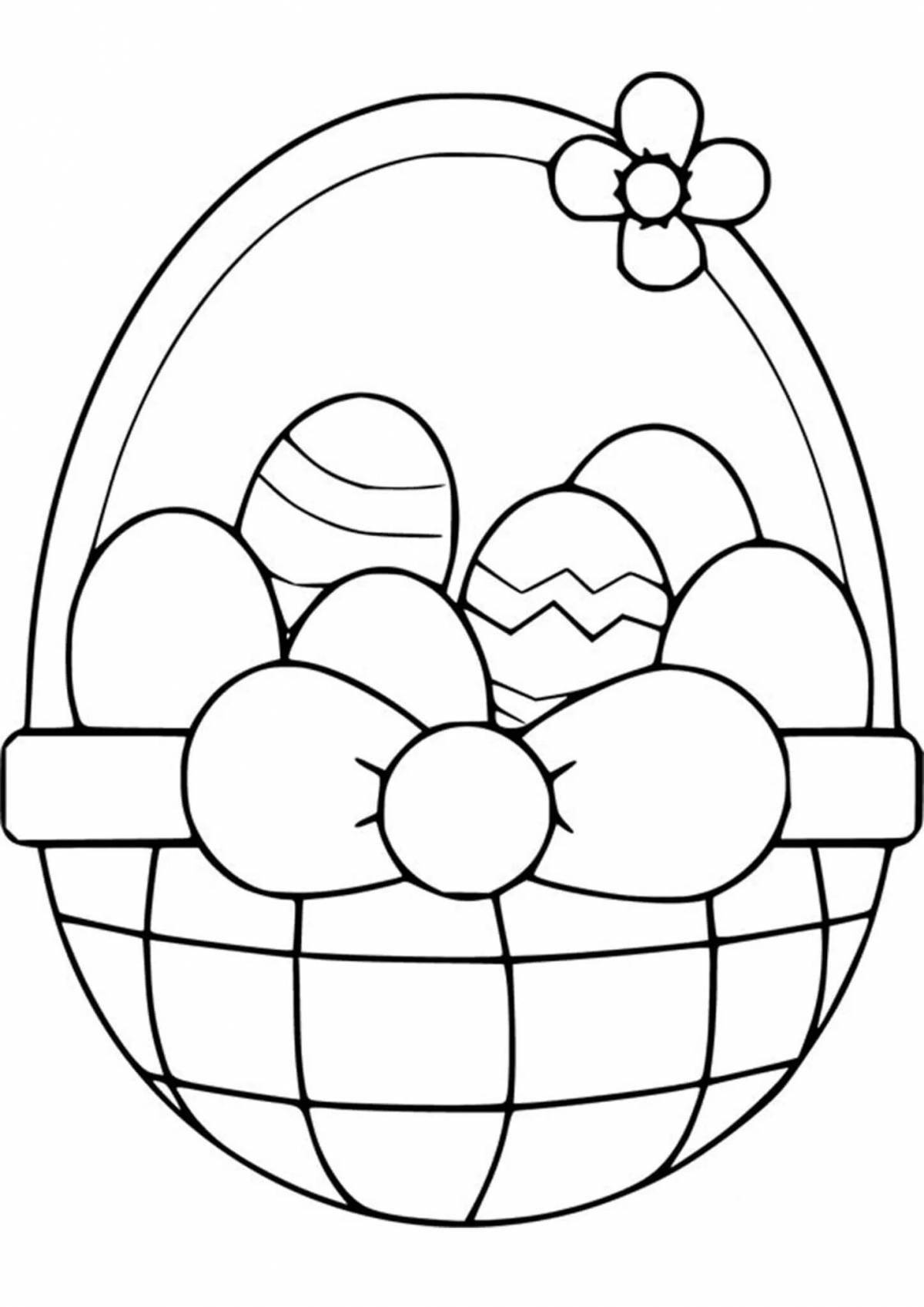 Glitter chicken egg coloring page