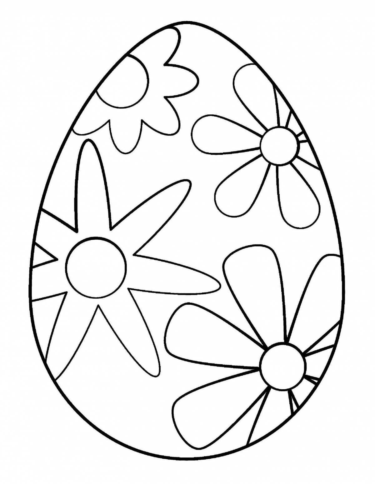 Sparkling chicken egg coloring page